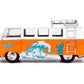 Jada Hollywood Rides Disney Stitch Volkswagen Bus - 1:24 Scale Die-Cast Model with Opening Doors & Die-Cast Stitch Figure - Toy for Collectors & Kids