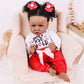 kgniess me Lifelike Black Reborn Baby Dolls 22 Inch Baby Soft Body Realistic Newborn Baby Dolls African American Real Life Baby Dolls Cloth Body Doll