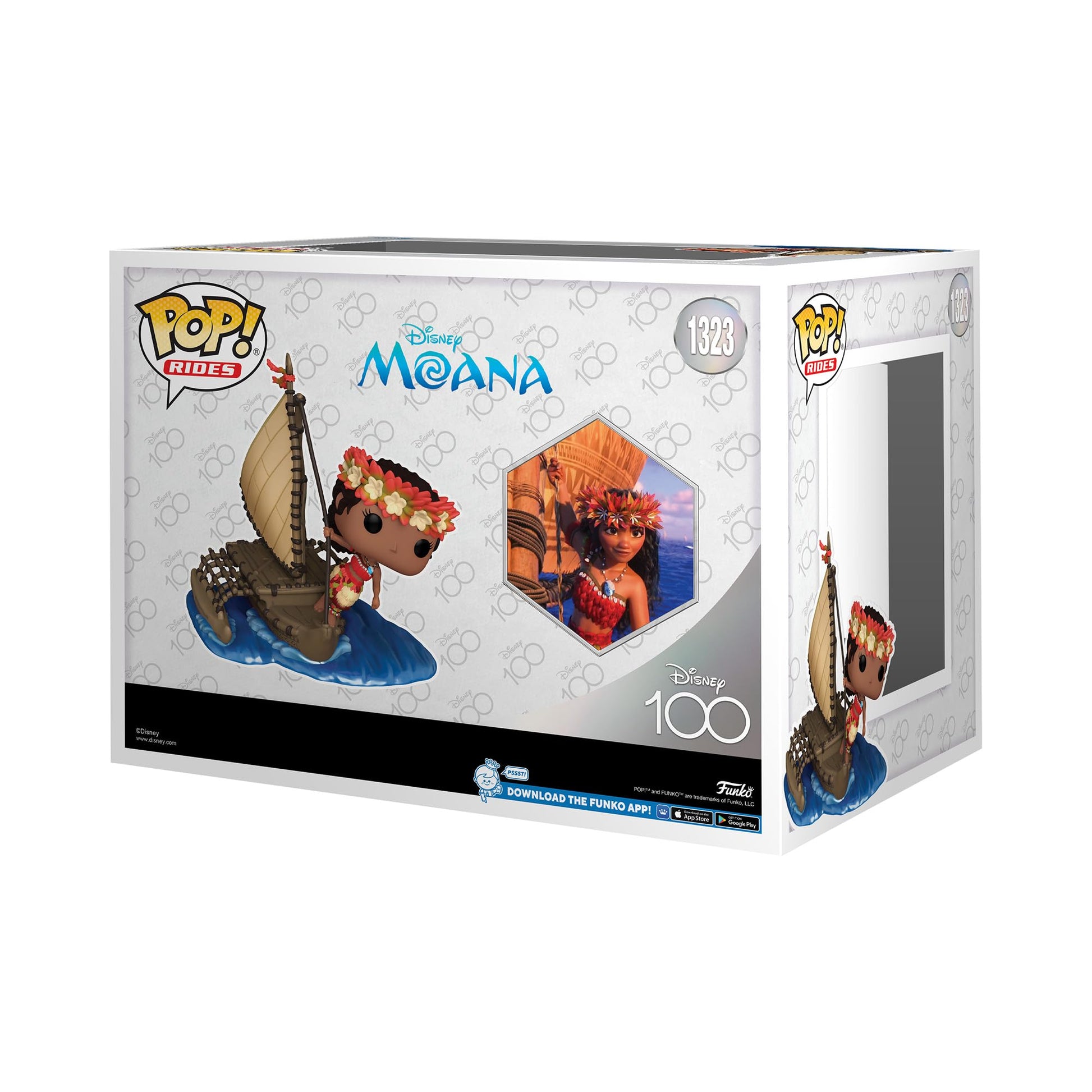 Funko POP! Ride Super Deluxe: Disney 100 - Moana on Sailboat - Collectable Vinyl Figure - Gift Idea - Official Merchandise - for Kids & Adults