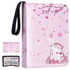 CLOKORIA Card Binder for Girls Gifts,440 Cards Collectible Trading Card Holder Case with 55 Sleeves, 4 Pocket for TCG Game Cards Collection Sports