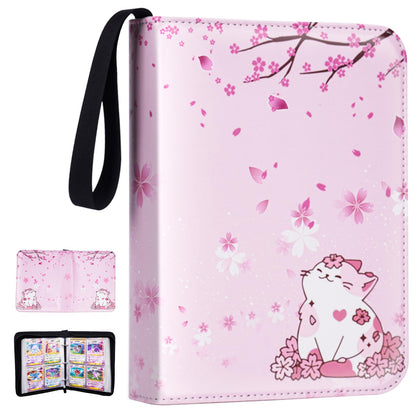 CLOKORIA Card Binder for Girls Gifts,440 Cards Collectible Trading Card Holder Case with 55 Sleeves, 4 Pocket for TCG Game Cards Collection Sports
