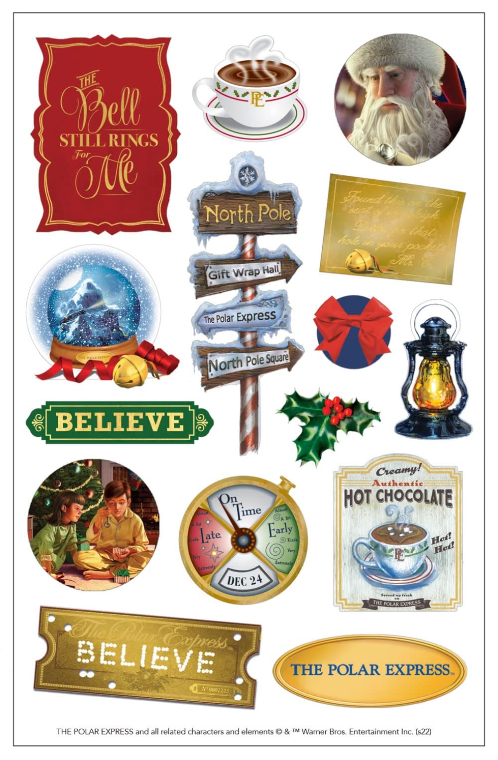 Paper House Productions Polar Express Sticker Multipack (Pack of 3)