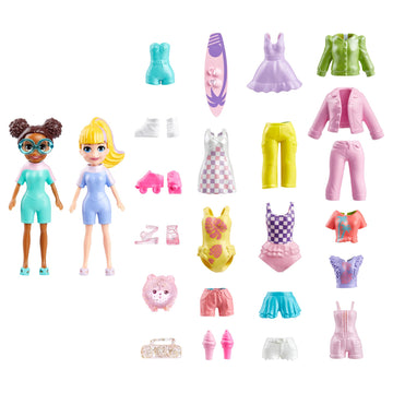 Polly Pocket Large Surf Fashion Pack Playset for Girls Ages 4 and Up