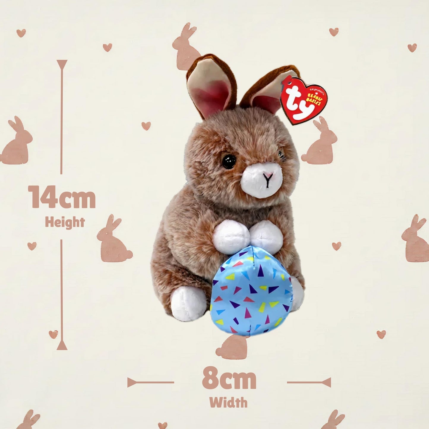Ty Beanie Praline the Brown Easter Bunny - 6"