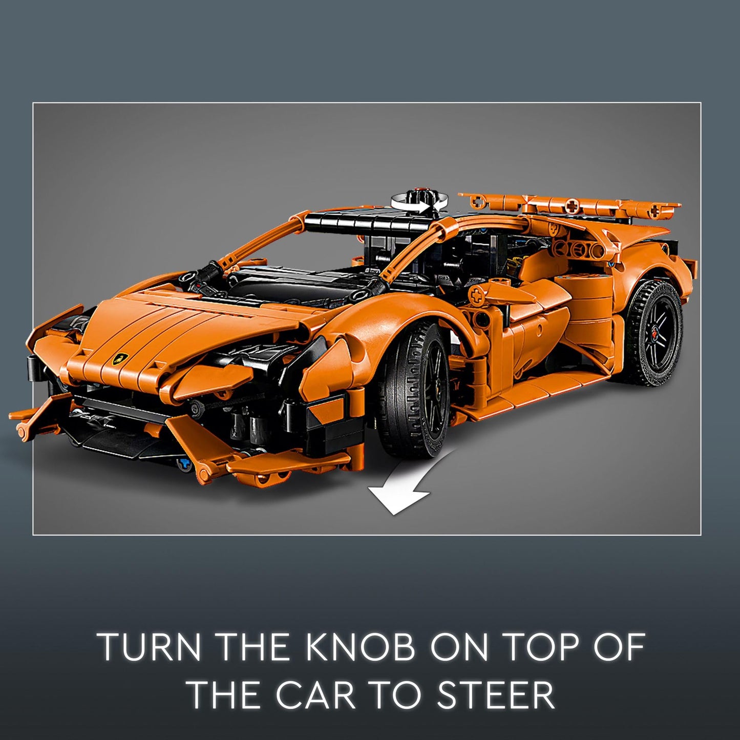 LEGO Technic Lamborghini Huracán Tecnica Orange Toy Cars - Building Toys for Kids, Boys & Girls, Ages 9+ - Lamborghini Toy Car W/ V10 Engine