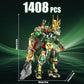 HIGH GODO Mech Robot Building Set, MOC China Guan Yu General Chinoiserie Mech Action Figures Model Weapons, Hero Warrior Collectible Display Toys