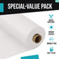 Exquisite Basic White Plastic Table Cover Roll 40" X 300' Table Cloth Plastic Cover Roll - Economy Value Banquet Rolls - Disposable Tablecloth Rolls