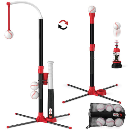 Wee Wonders 3-in-1 T Ball Set for Kids 3-5, Adjustable Height Tee Ball Set