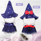 17cm Doll Clothes Halloween Clothes Set Designer Black Dress and Hat for 15-17cm 4 Inch Blind Box Dolls