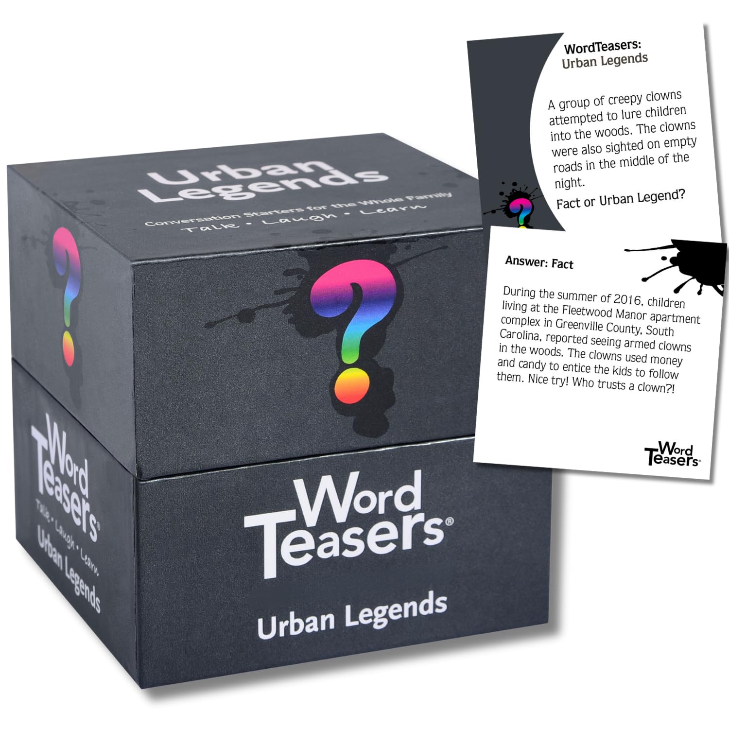 ? WORD TEASERS Random Topic Conversation Starters - Fun Trivia Cards for Families, Couples, Kids, Parties & Travel - Flashcards - 150 Questions (Urban