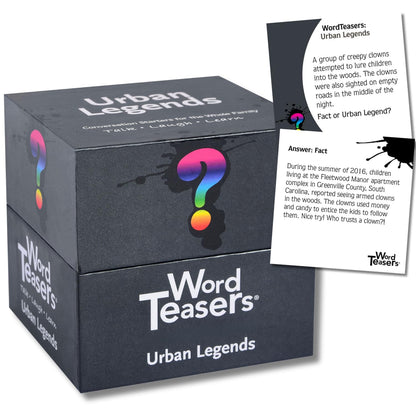 ? WORD TEASERS Random Topic Conversation Starters - Fun Trivia Cards for Families, Couples, Kids, Parties & Travel - Flashcards - 150 Questions (Urban