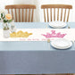 whooplaArt Double-Layer Table Runner Bed Runner Princess Birthday Party Kids Girls Pink Crown Decorative Long Tablecloth Bed Scarf Farmhouse Dining
