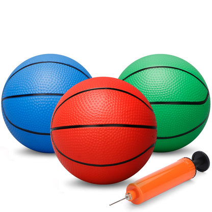 6" Mini Basketball Toy for Mini Pool Balls, Small Basketball for Over The Door Hoop, PVC Beach Balls for Kids Toddler Indoor 3 Pack