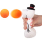 Hog Wild Christmas Snowman Ball Popper Toy - Holiday Stocking Stuffer Includes 4 Soft Foam Balls - Squeeze to Pop Air Powered Balls Up to 20 Feet