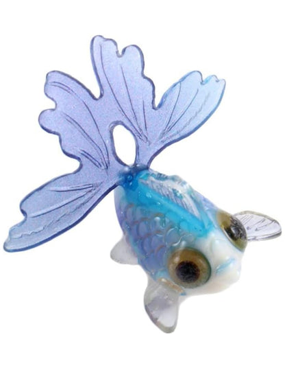 Blue Mini Goldfish Model Decor Acrylic Simulation Fish Decoration Miniature Fairy Garden Ornament DIY Accessories Dollhouse Décor