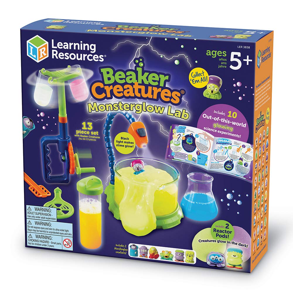 Learning Resources Beaker Creatures Monsterglow Lab -Educational Science Kits for Kids, Kindergartner Games, Homeschool STEM Toys, Ages 5+