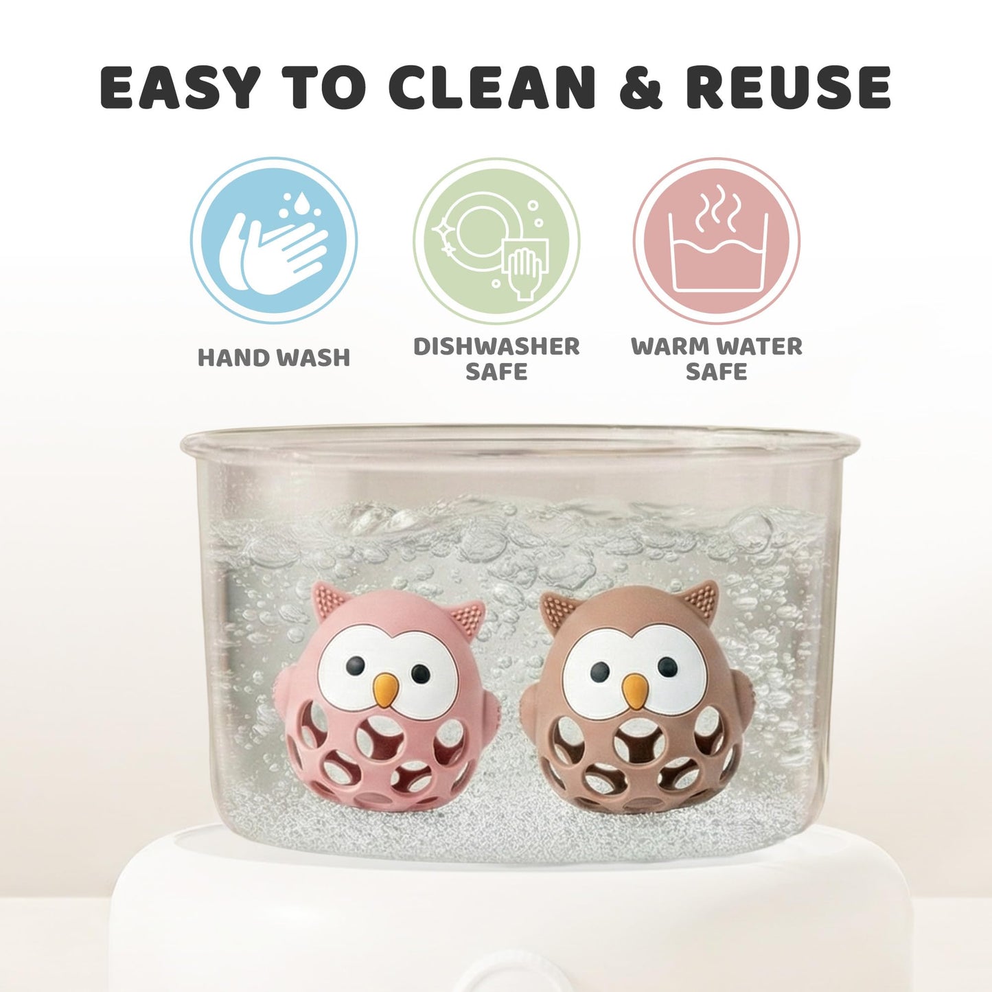 Baby’s Way Teething Toy - Owl Silicone Teether Toy for Babies 3-6 Months Toys for 6-12 Months - Baby Teething Relief, Silicone Teethers for Babies