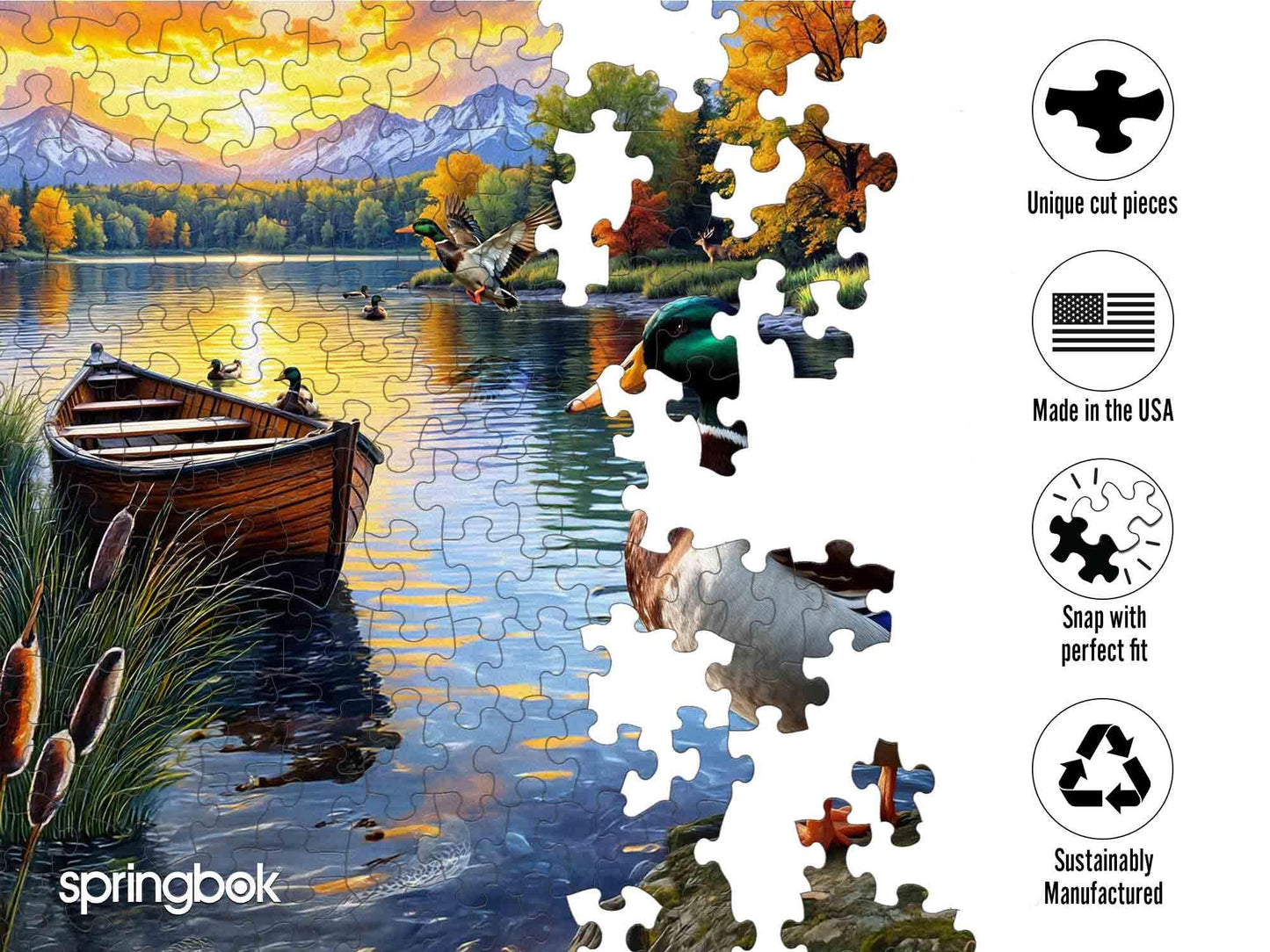 Springbok Mallard Morning Glow 1000 Piece Jigsaw Puzzle for Adults