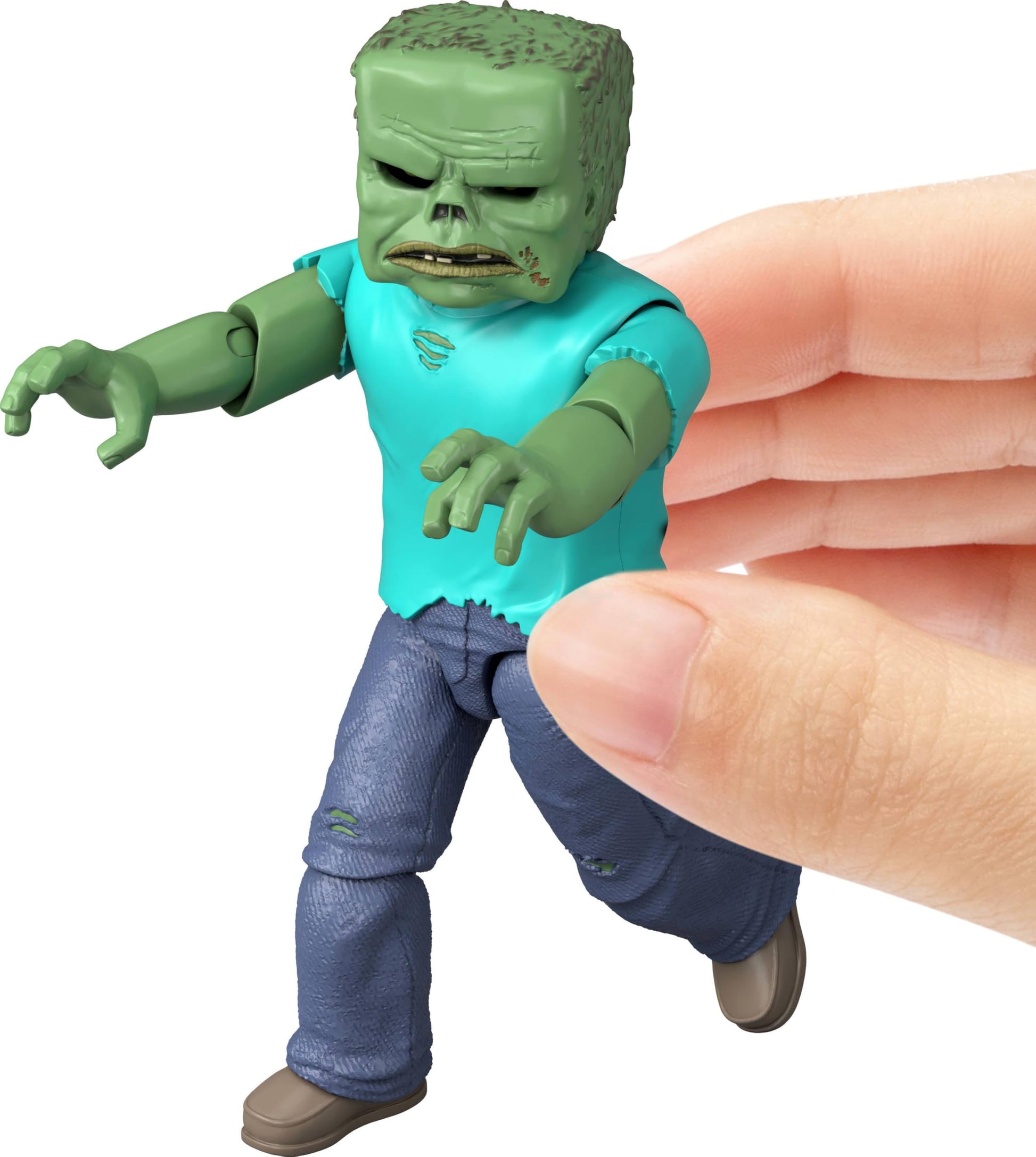 Mattel Minecraft Action Figure & Accessories Set, Zombie Posable Character Collectible Inspired by a Minecraft Movie, 3.25-inch Scale