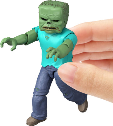 Mattel Minecraft Action Figure & Accessories Set, Zombie Posable Character Collectible Inspired by a Minecraft Movie, 3.25-inch Scale