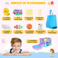 Whubefy Inflatable Pink Bounce House for Kids 2-8 with Ball Pit, 161x82x63 All-in-ONE Jump and Slide Water Park w/50 Ocean Balls, 6 Dart Target Balls
