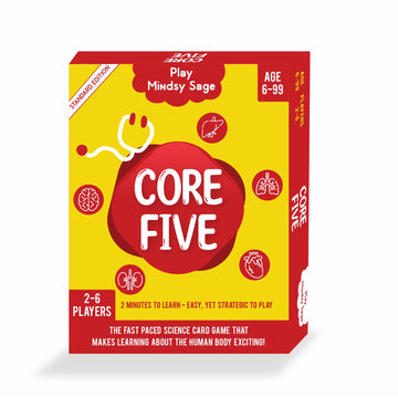 Play Mindsy Sage Core 5 - Human Body STEM Educational Fast Paced Card Game (Standard Edition) for Ages 6+ | Fun Science Anatomy Learning Game