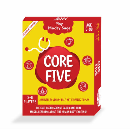 Play Mindsy Sage Core 5 - Human Body STEM Educational Fast Paced Card Game (Standard Edition) for Ages 6+ | Fun Science Anatomy Learning Game