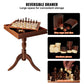 VEVOR 3-in-1 Chess Checkers Backgammon Table Set, 18 Inch Premium Wooden Chess Table, Deluxe Combo Game Table Furniture Set, Chess Set Board Game Gift