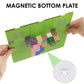TOCCOOL 11 PCS 9.4" Magnetic Building Block Baseplate Set, Includes 9 Interlocking Baseplates & 2 Building Blocks, Mine World Grass Base Mat