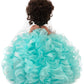 KINNEX COLLECTIONS SINCE 1997 17" Quinceañera Centerpiece Doll - Ruffled Gown, Mis Quince Años Table Decoration & Keepsake ARC8421-23R (Aqua)