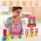 20Pcs Wooden Number Building Blocks,Montessori Number Blocks Math Learning Digital Building Blocks Digital Educational Counting Learning Toys