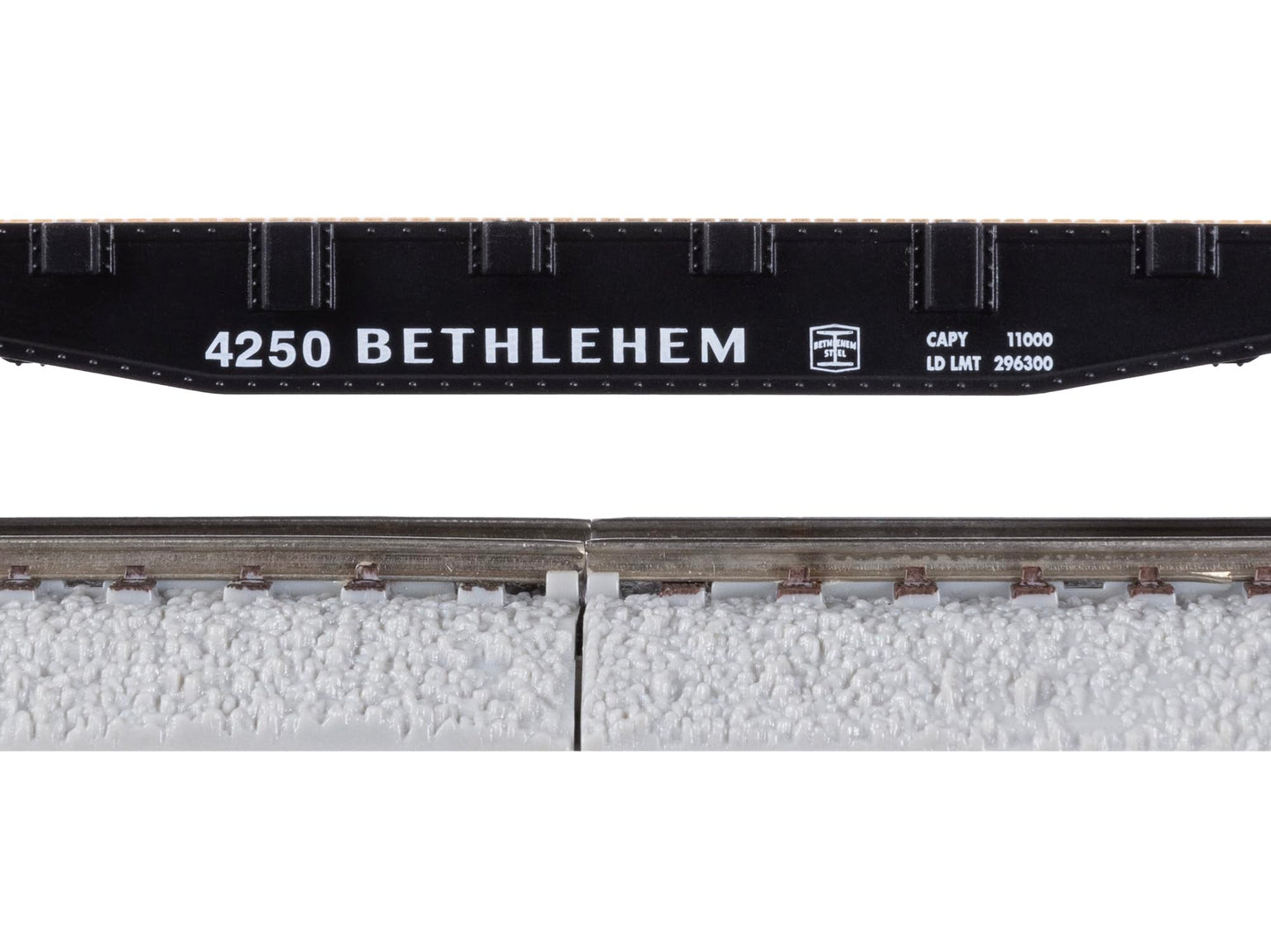 Lionel Bethlehem Steel #4250 HO Gauge Model Train Flatcar, Railroad Train Car with Metal Wheels & Metal Knuckle Couplers, Age 14+