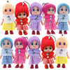 DDJYP 12pcs Tiny Dolls Silicone Princess Mini Doll for Girls DIY Miniature Dollhouse Kit with Miniature Clothes, Decoration Little Dolls Christmas