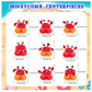 9 Pcs Crab Honeycomb Centerpieces Crab Table Decorations Table Toppers Crab Party Supplies for Crab Birthday Party Decorations Ocean Party