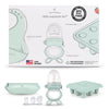 Moss and Fawn Little Explorer Kit - Silicone Frozen Breast Milk Popsicle Kit with Forage Feeder, Teething Popsicle Ice Cube Tray, & Gather & Roll Baby
