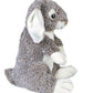 Stuffems Toy Shop Record Your Own Plush 16 inch Gray & White Rabbit - Ready to Love in A Few Easy Steps