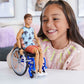 Barbie Ken Doll with Wheelchair & Ramp, Kids Toys, Fashionistas, Brunette with Beachy Tee and Orange Shorts, Clothes and Accessories