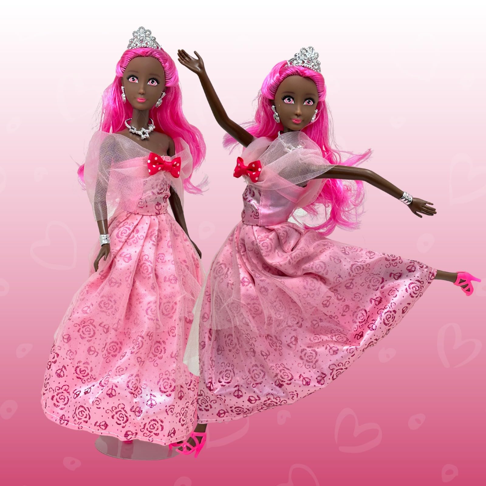 Princess Doll Set for Girls, 3 Little Dolls for Dollhouse Fairy Tale | 11.5” Princess Dolls for 3-12 Year Old Girls | Princess Toy Dolls with Pretty
