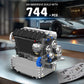 Mould King 10213 Car Engine Building Sets, Intelligent Chip Drive Engine Model Kit that Runs, Build Your Own STEM V8 Engine Model Toys for Adults