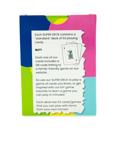 LowerShelf Games Super Deck, 52 Family Card Games with QR Code Tutorials, Interactive Playing Cards, Ages 13+