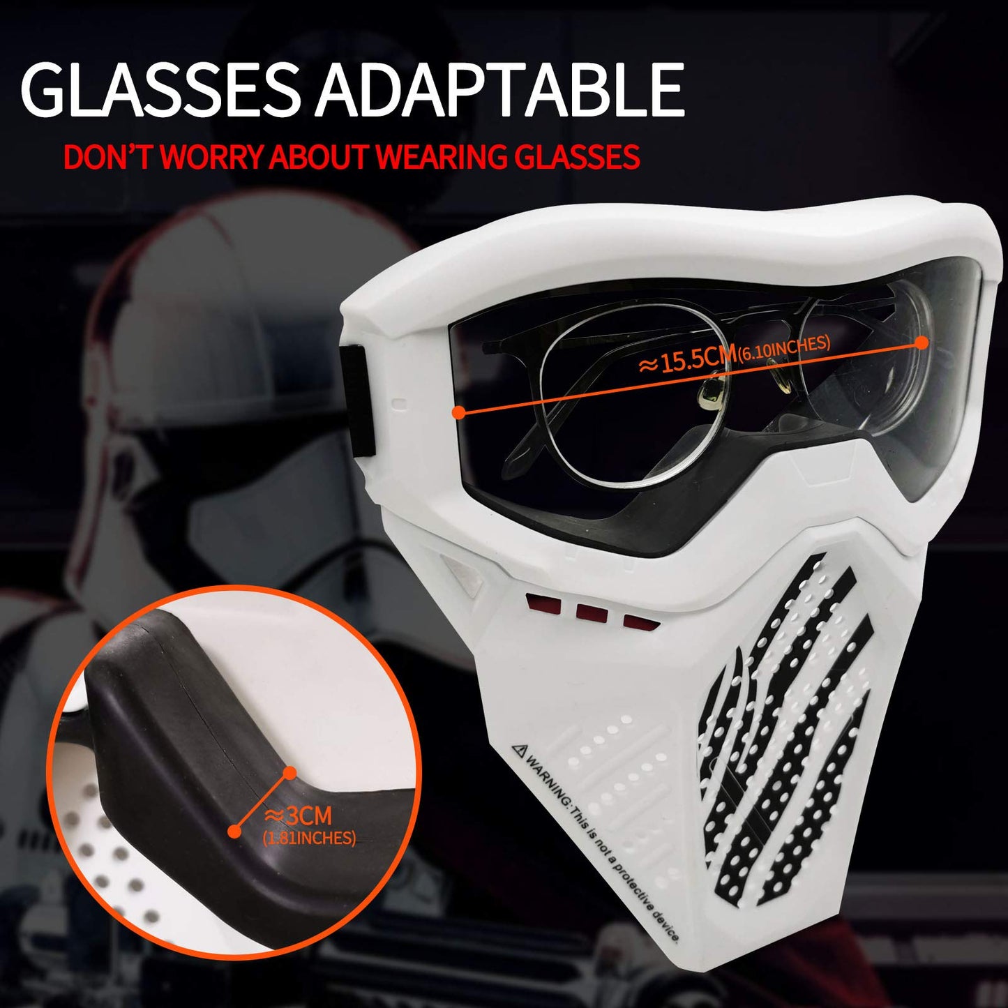 Surper 2 Pack Tactical Mask Compatible with Nerf Rival, Apollo, Zeus, Khaos, Atlas, Artemis Blasters Rival Mask