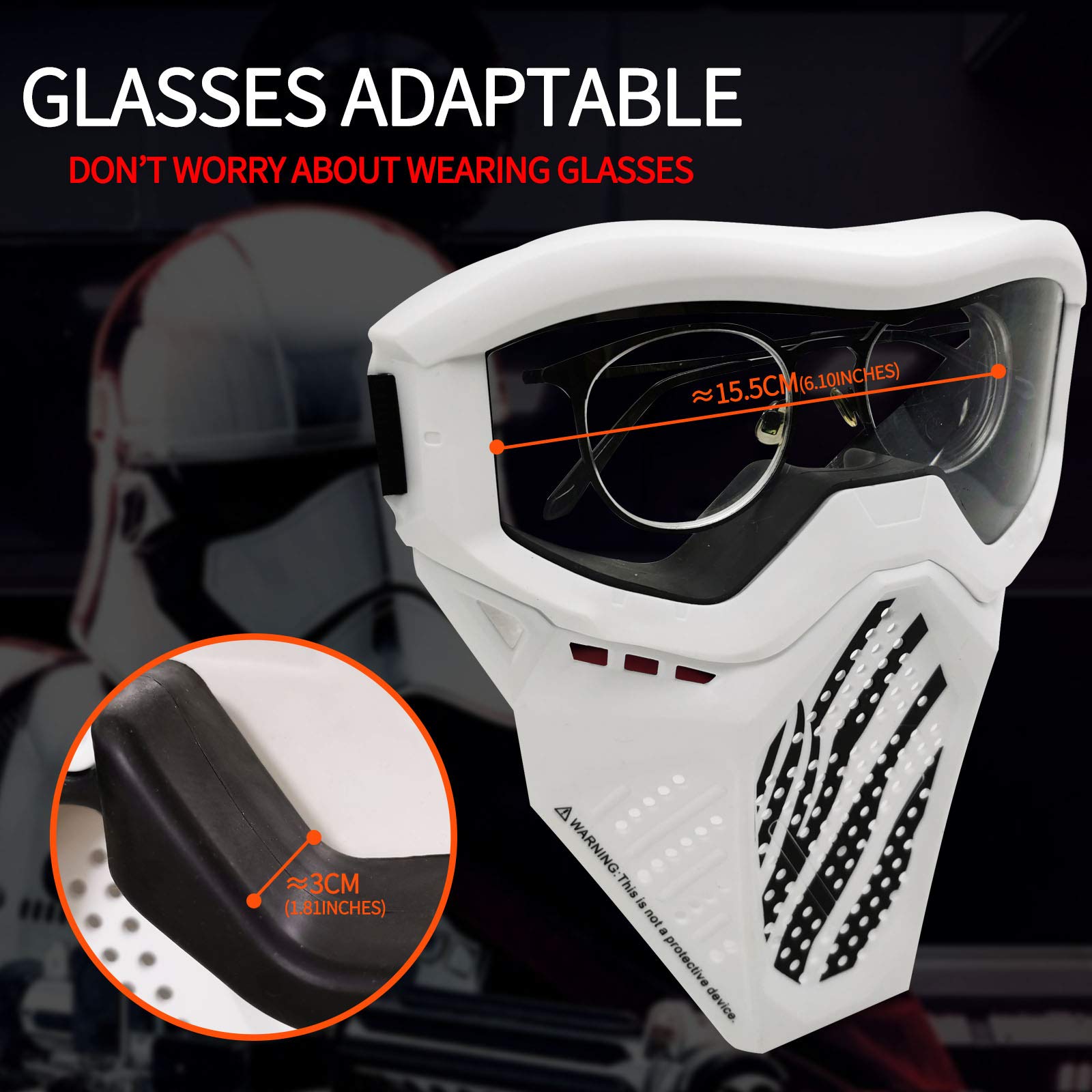 Surper 2 Pack Tactical Mask Compatible with Nerf Rival, Apollo, Zeus, Khaos, Atlas, Artemis Blasters Rival Mask