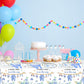 Blue Baby Boy Shower Birthday Tableware Set, 20 Disposable Plates and 20Napkins 1pcs Tablecloth, for Baby Boy Baby Shower Decorations (Blue)