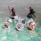 FanRoll 16mm Resin Poly DND Dice Set: Rose Dice, Role Playing Game Dice for Dungeons and Dragons