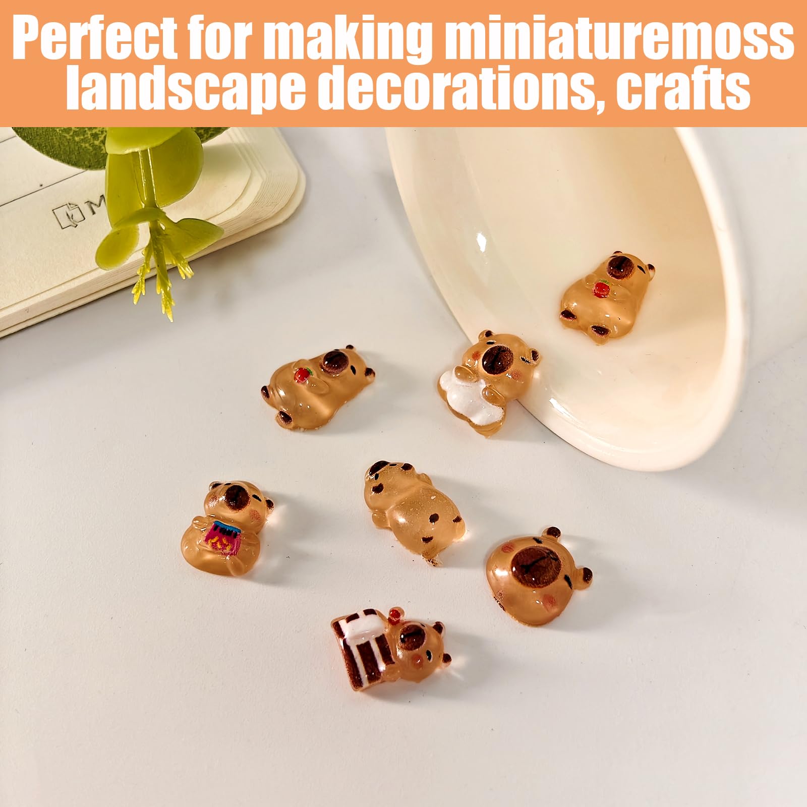Wewounyl 120 Pcs Mini Animal Figurine for Making Miniaturemoss Landscape Decorations and Crafts, Resin Mini Animals Figures for Dollhouse Micro