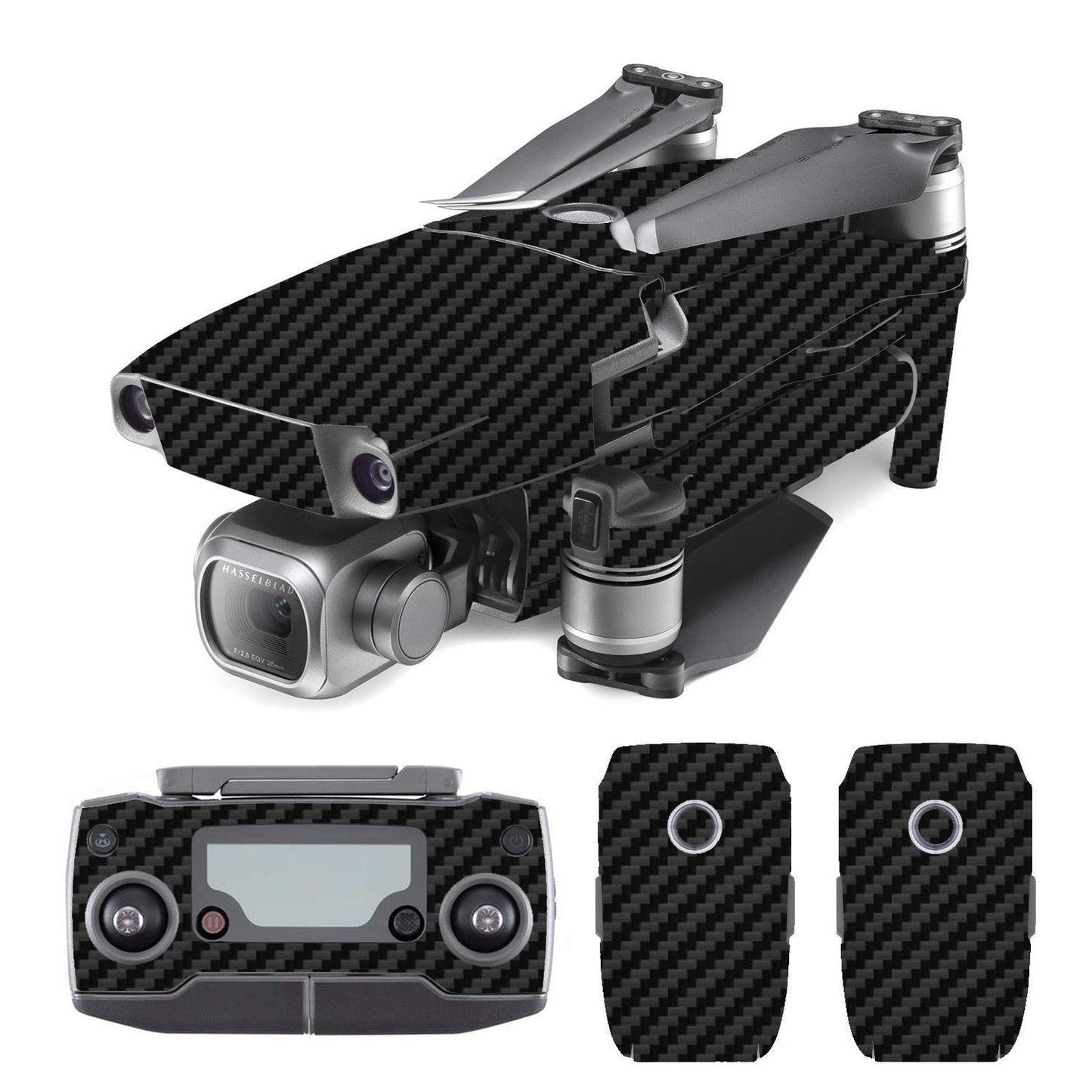 SopiGuard 3M Black Carbon Fiber Vinyl Sticker Skin for DJI Mavic 2 Pro/Zoom