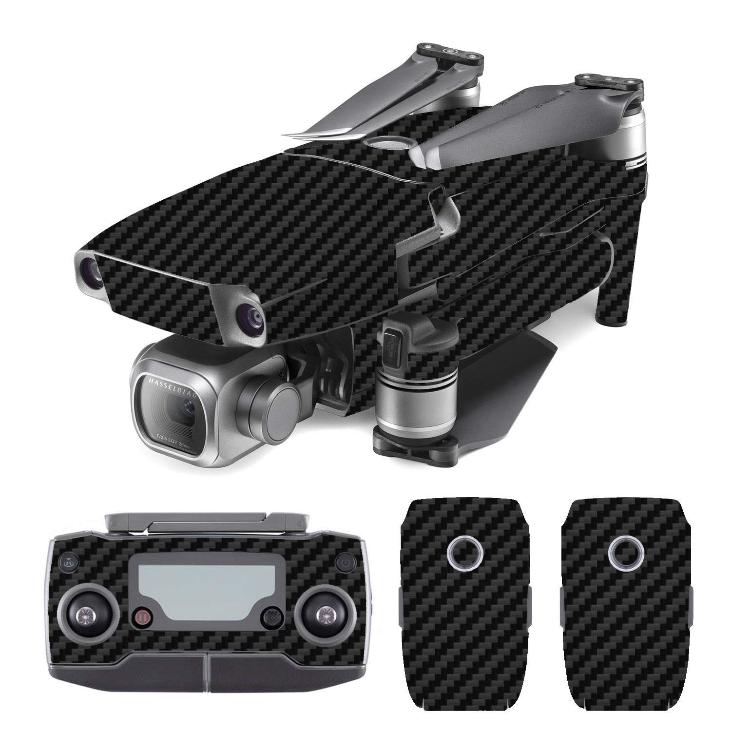 SopiGuard 3M Black Carbon Fiber Vinyl Sticker Skin for DJI Mavic 2 Pro/Zoom