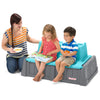 Simplay3 Sand and Water Kids Bench, 2-in-1 Sand and Water Table with Outdoor Storage Bench, Gray and Teal