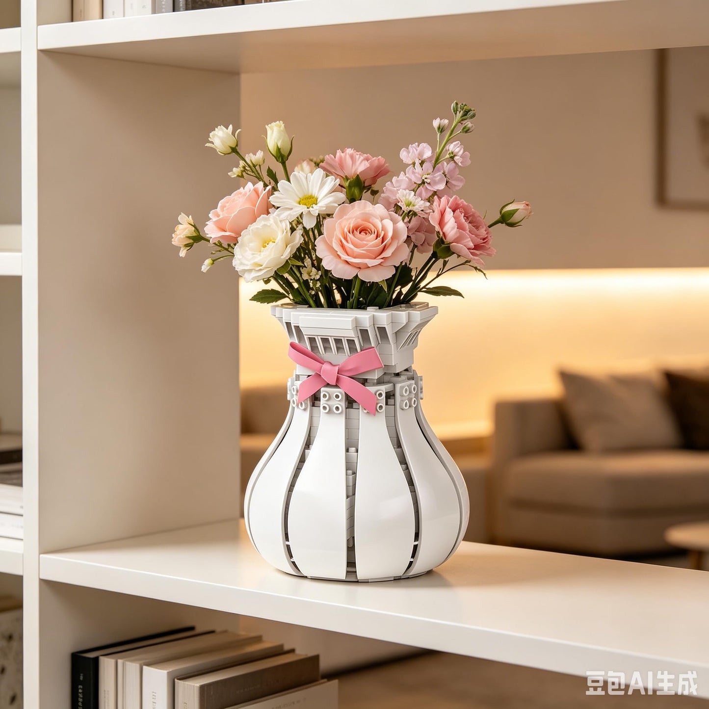 Aetheria Vase Building Set for Lotus Flowers Bouquet 40647, Flowers Display Vase Building Blocks, Home Lovely Decor for Flower Lovers, Gift