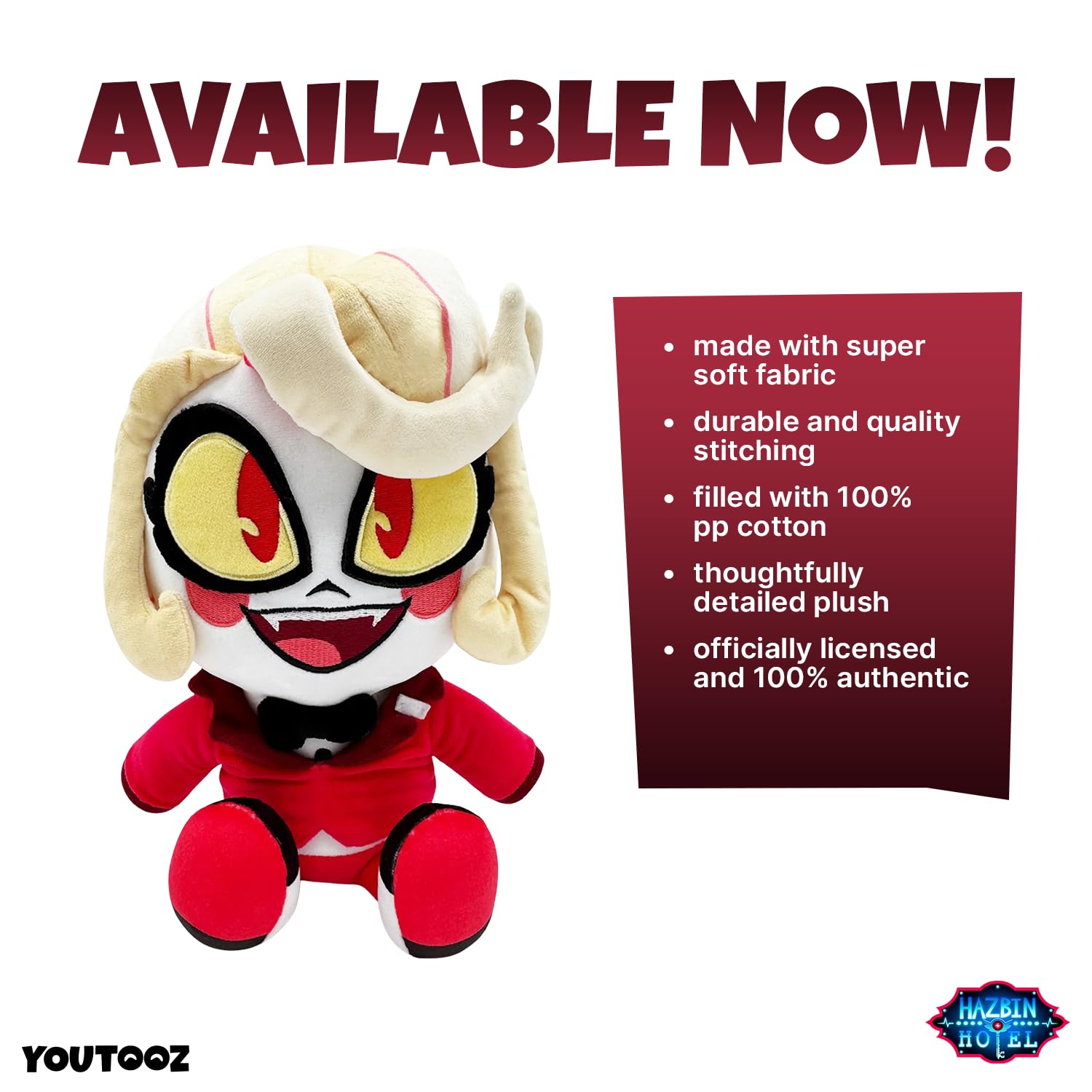 Youtooz Charlie Morningstar Plush, 9-Inch Collectible Plush from Hazbin Hotel